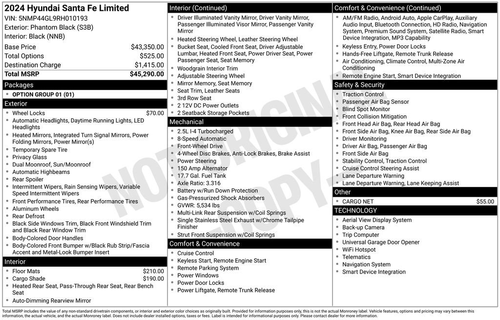 Certified 2024 Hyundai Santa Fe Limited FWD image 8