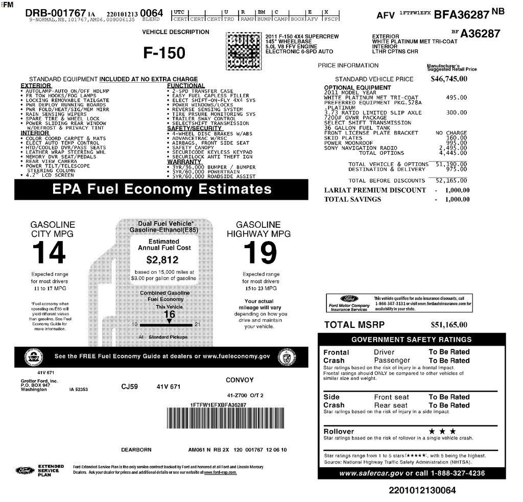 Used 2011 Ford F150 Platinum AWD/4WD image 10