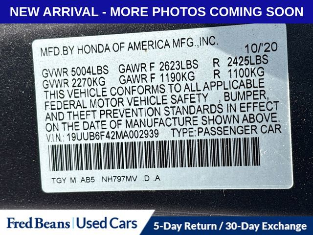 Used 2021 Acura TLX SH-AWD w/ Technology Package image 12