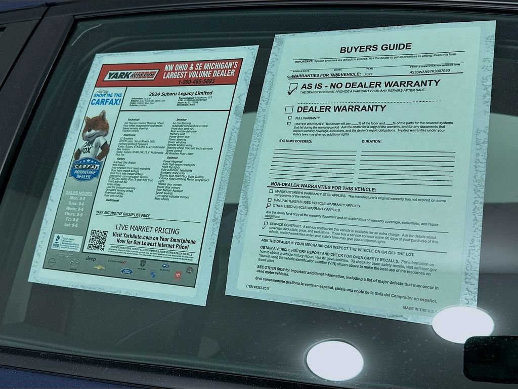 Certified 2024 Subaru Legacy Limited image 13