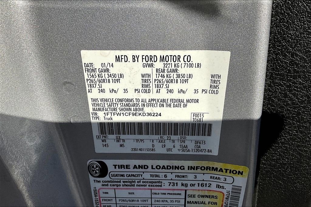 Used 2014 Ford F150 XLT w/ Equipment Group 302A Luxury image 25