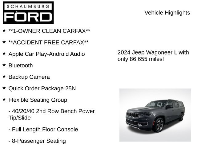Used 2024 Jeep Wagoneer L Series III w/ Flexible Seating Group AWD/4WD image 7