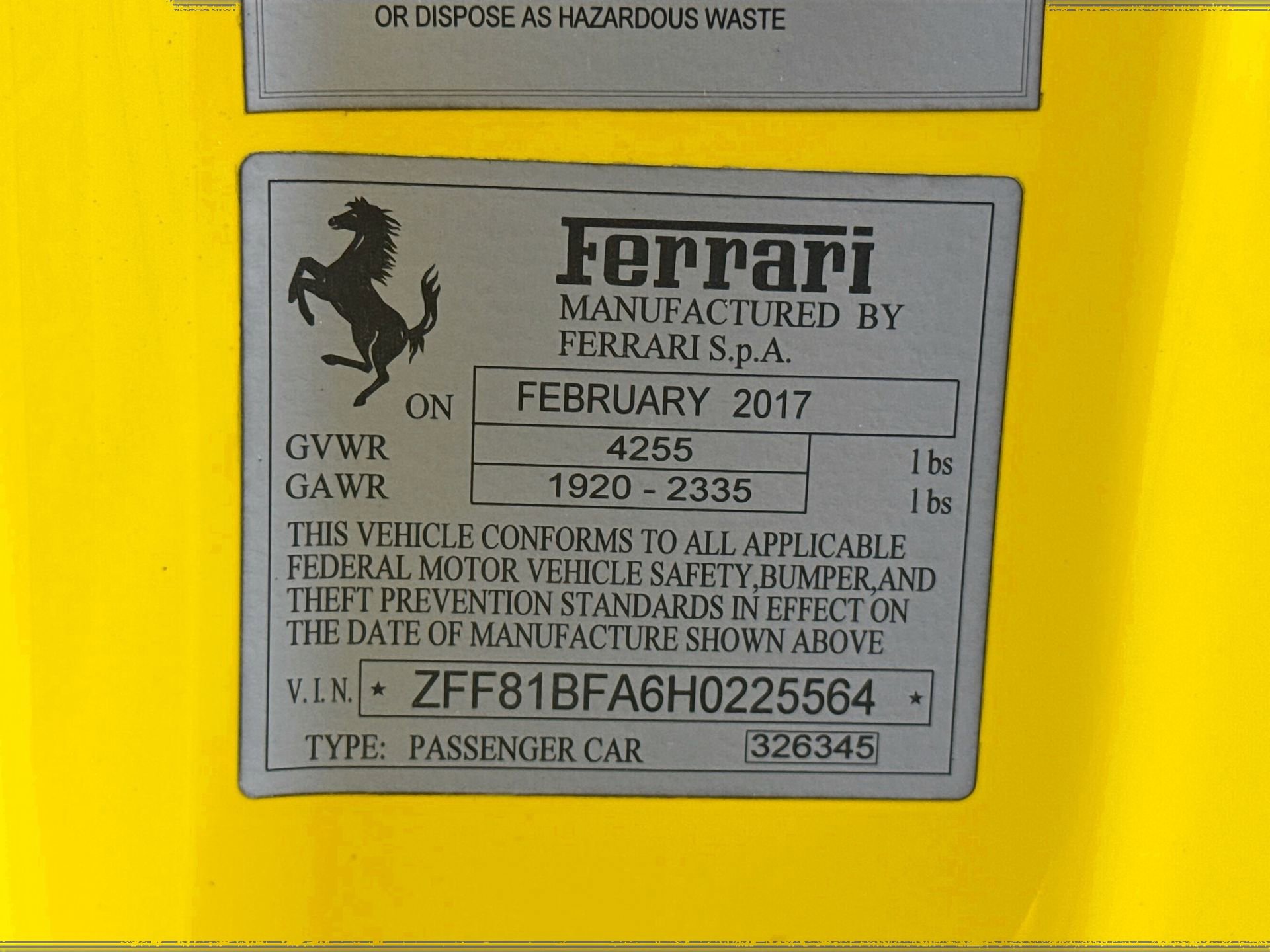 Certified 2017 Ferrari F12tdf RWD image 27