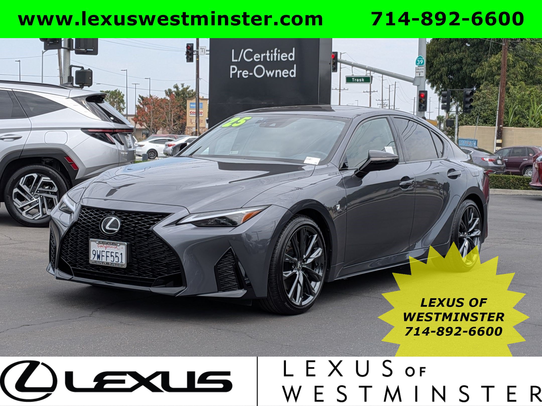 Certified 2025 Lexus IS 350 F Sport w/ Navigation Package RWD image 1