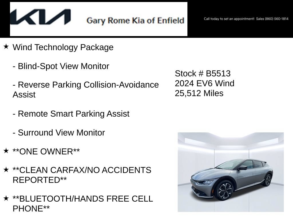 Certified 2024 Kia EV6 Wind w/ Wind Technology Package AWD/4WD image 7