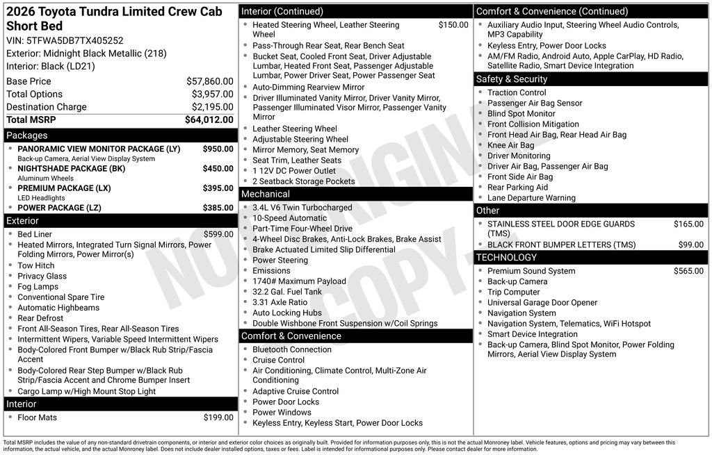 Certified 2026 Toyota Tundra Limited AWD/4WD image 32