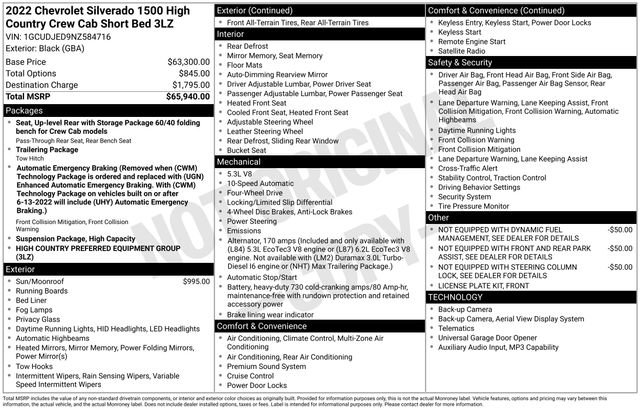 Used 2022 Chevrolet Silverado 1500 High Country AWD/4WD image 20