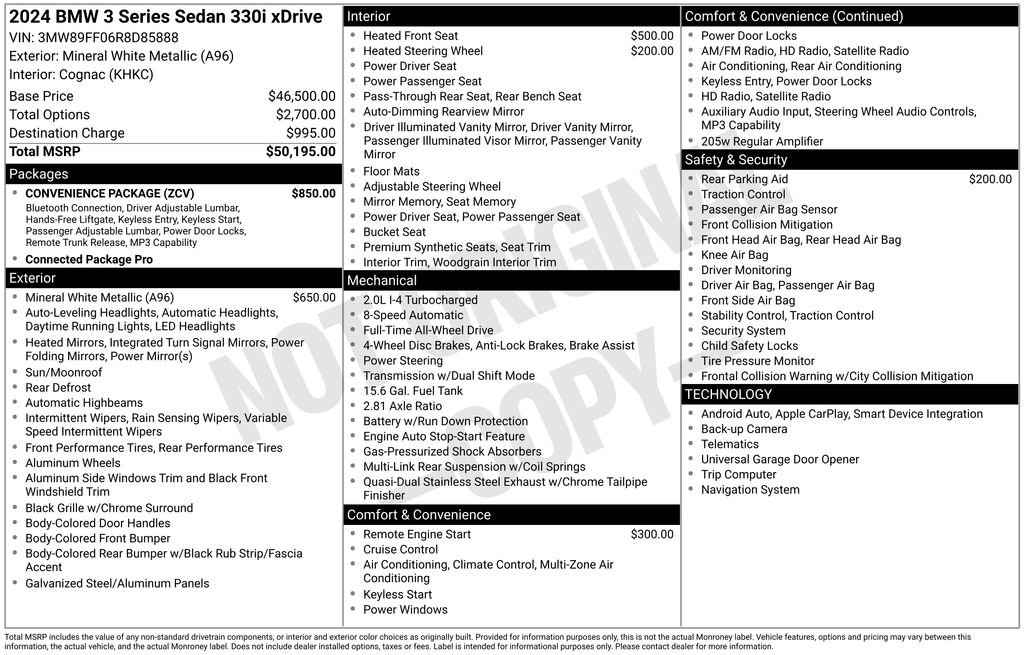 Used 2024 BMW 330i xDrive Sedan w/ Convenience Package image 4