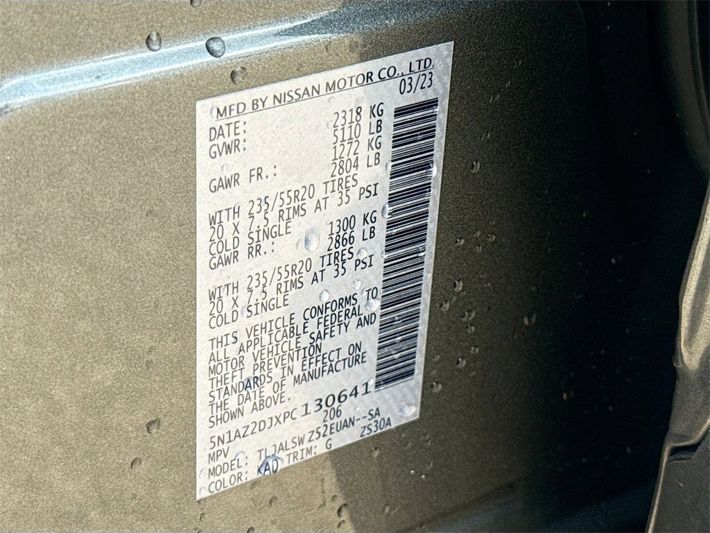 Used 2023 Nissan Murano Platinum w/ Cargo Package image 34