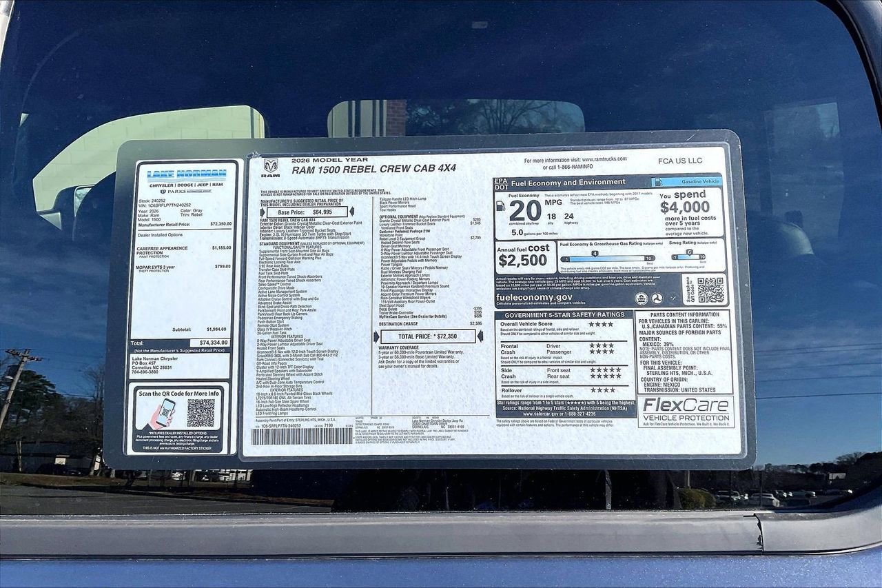 New 2026 RAM 1500 Rebel w/ Rebel Level 2 Equipment Group image 39