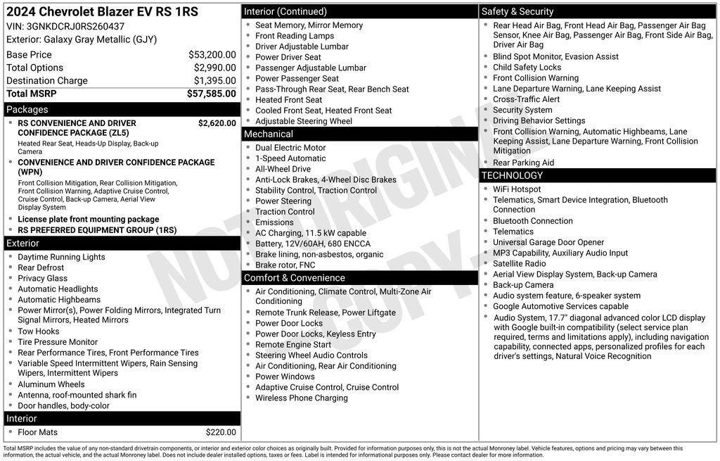 Used 2024 Chevrolet Blazer EV RS AWD/4WD image 7