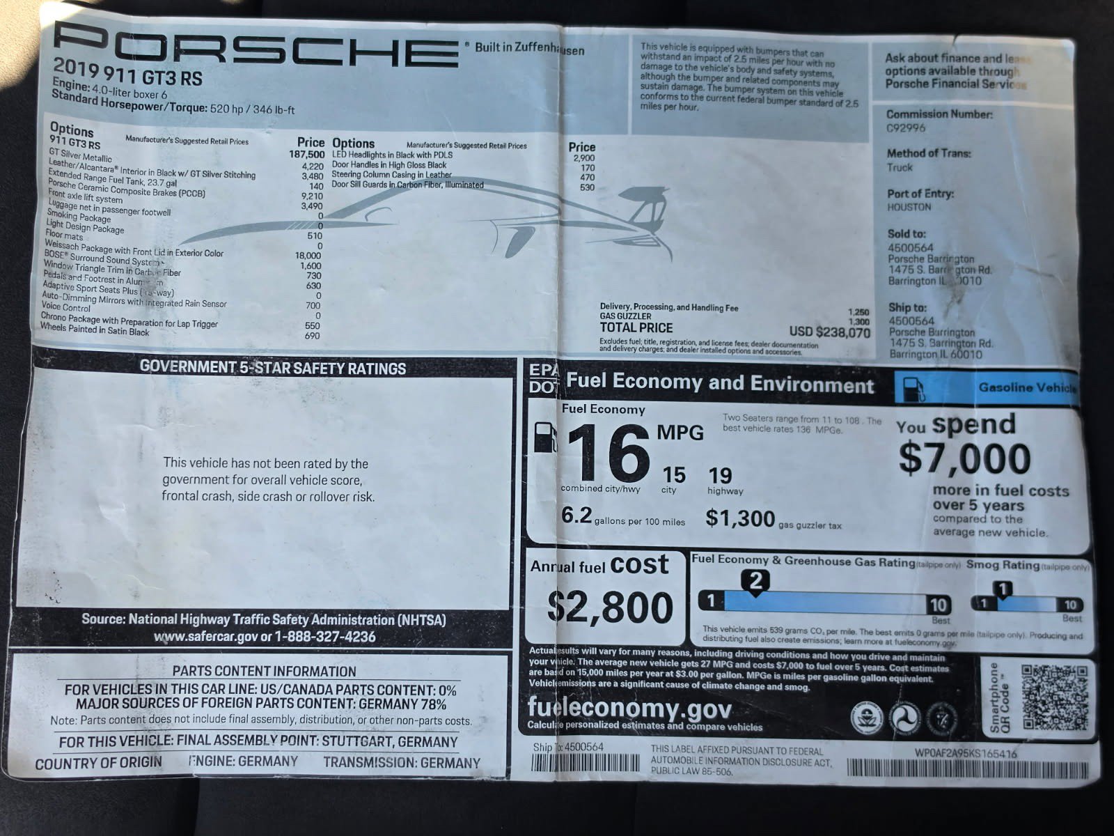 Used 2019 Porsche 911 GT3 RS RWD image 49