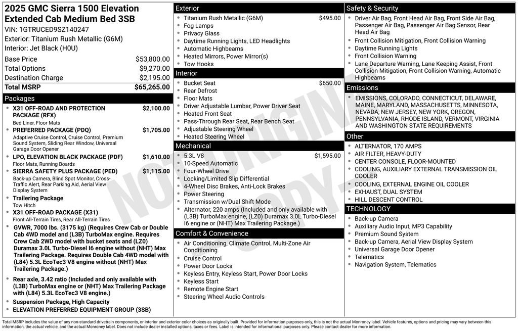 New 2025 GMC Sierra 1500 Elevation image 10