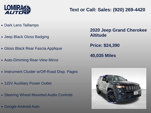 Used 2020 Jeep Grand Cherokee Altitude AWD/4WD image 39