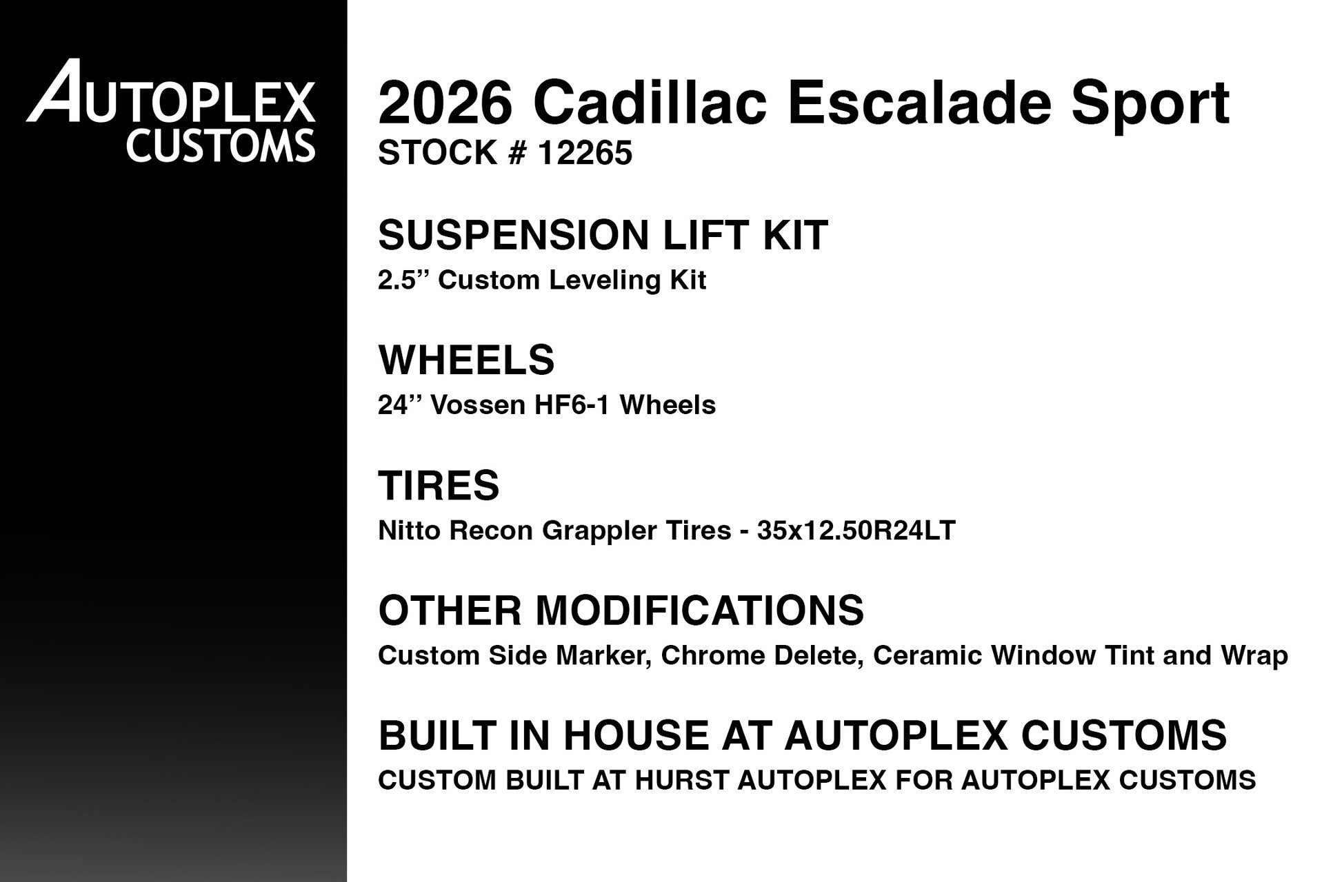 Used 2026 Cadillac Escalade Sport w/ Touring Package AWD/4WD image 2