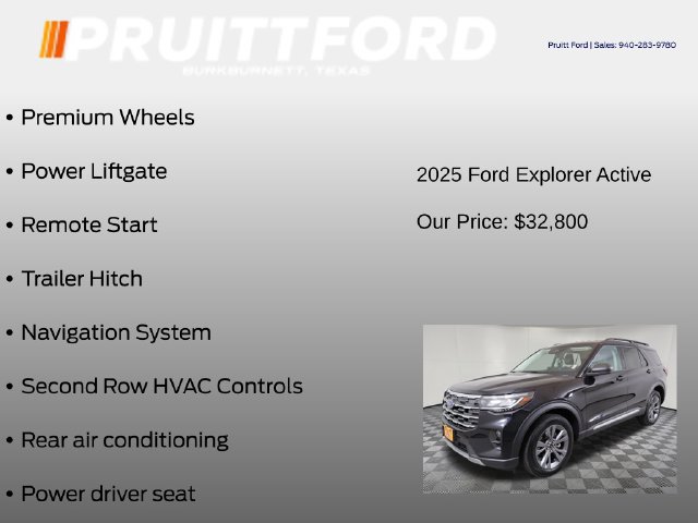 Used 2025 Ford Explorer Active w/ Active Comfort Package AWD/4WD image 19