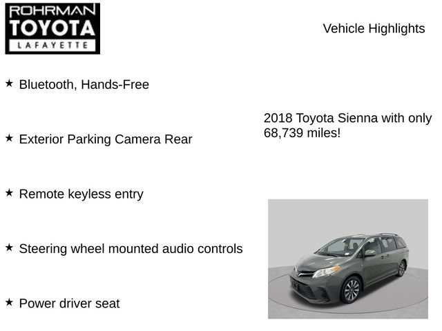 Used 2018 Toyota Sienna LE AWD/4WD image 7