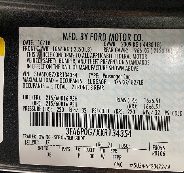 Used 2019 Ford Fusion S image 29