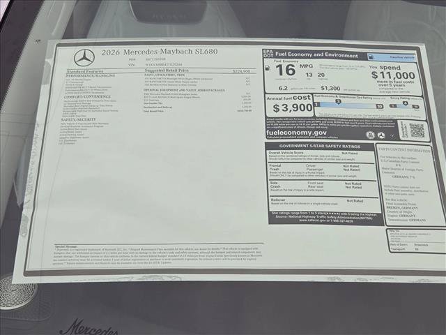 New 2026 Mercedes-Benz Maybach SL 680 image 16