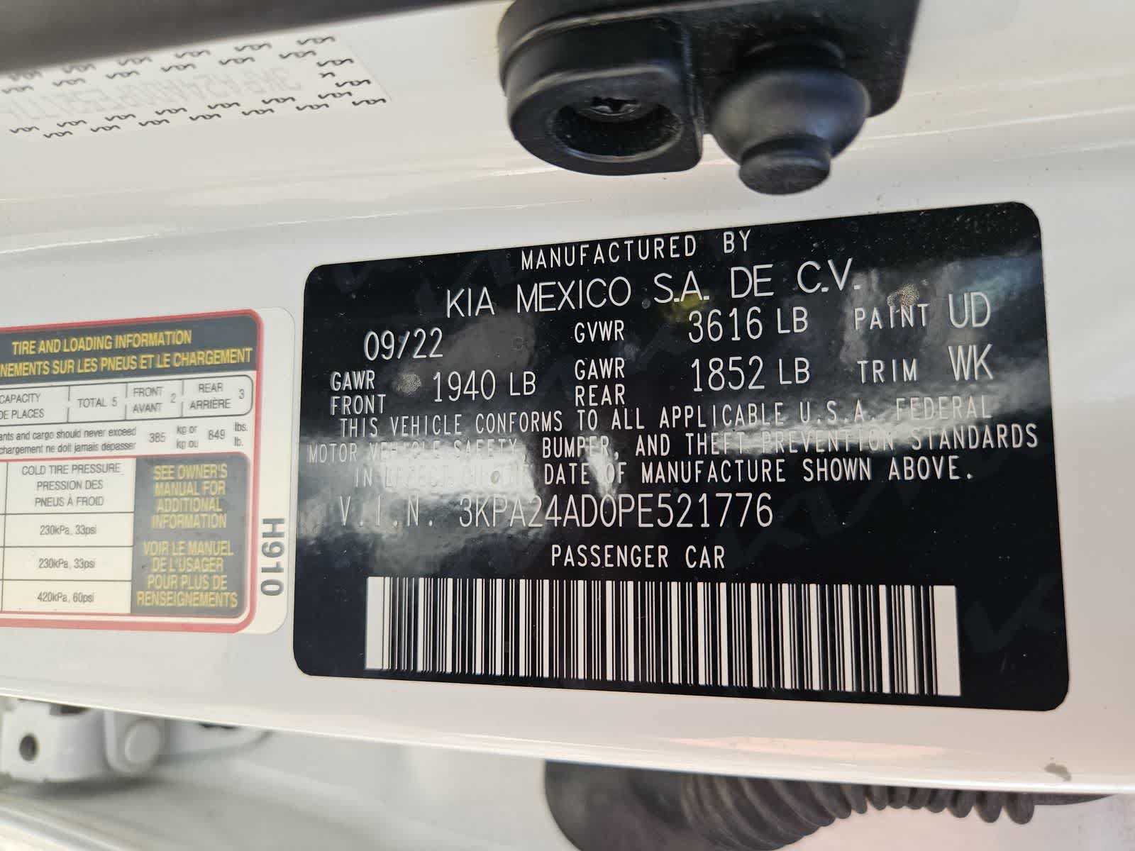 Certified 2023 Kia Rio S FWD image 30