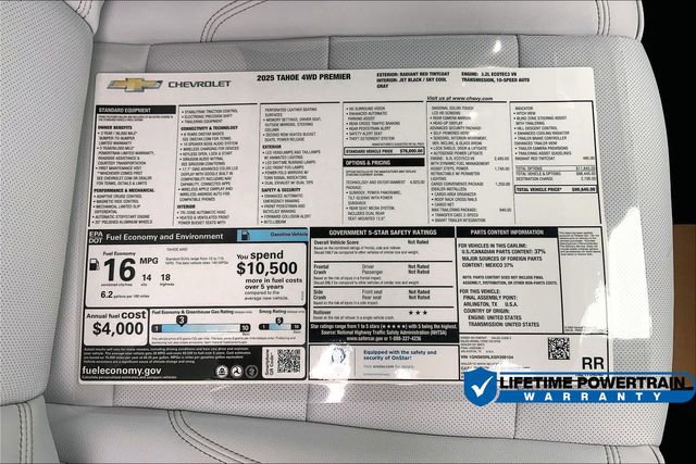 New 2025 Chevrolet Tahoe Premier image 15
