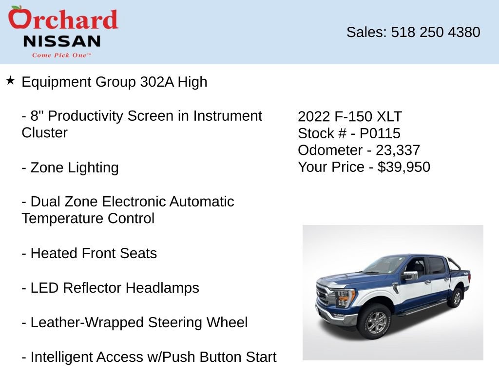 Used 2022 Ford F150 XLT w/ Equipment Group 302A High AWD/4WD image 14