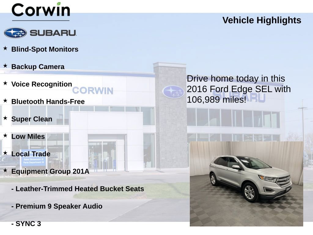 Used 2016 Ford Edge SEL w/ Canadian Touring Package image 6