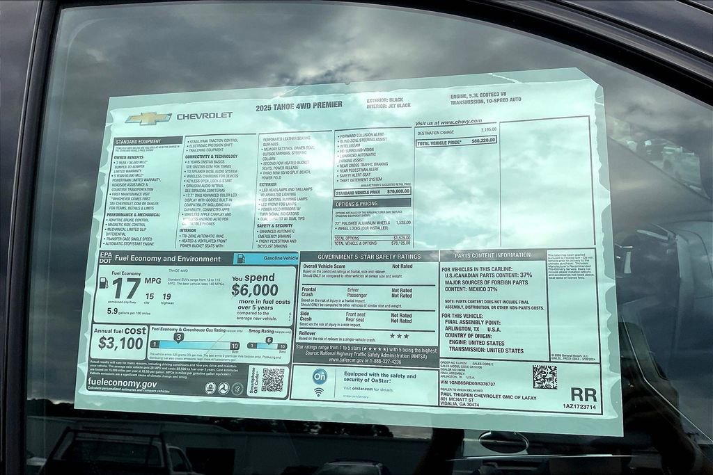 New 2025 Chevrolet Tahoe Premier image 14