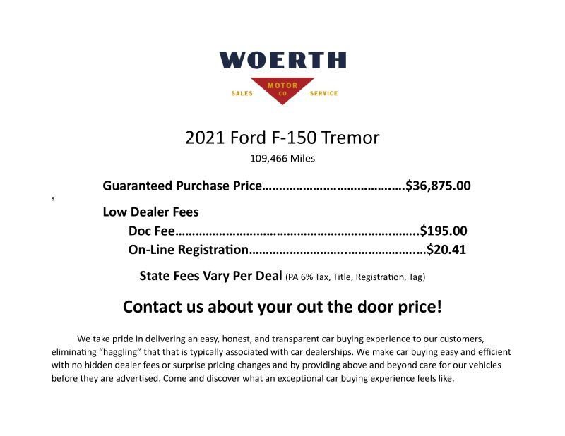 Used 2021 Ford F150 Tremor w/ Equipment Group 402A High image 3