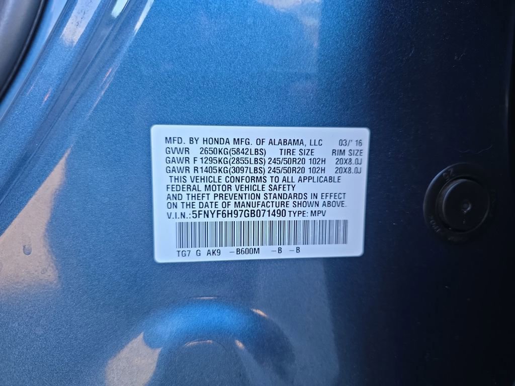 Used 2016 Honda Pilot Touring image 31