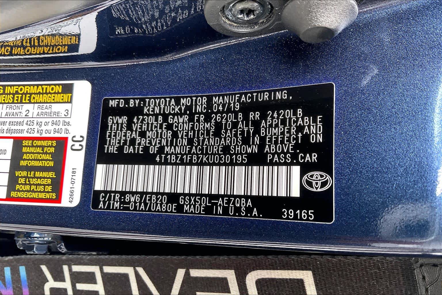 Used 2019 Toyota Avalon XSE w/ Carpet Mat Package FWD image 38