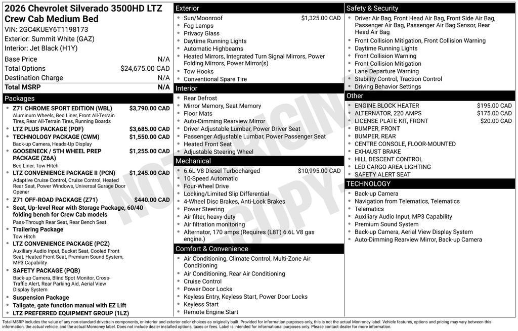 New 2026 Chevrolet Silverado 3500 LTZ w/ Z71 Chrome Sport Edition AWD/4WD image 5