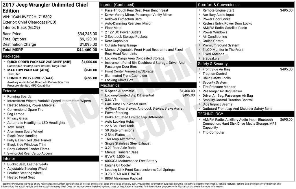 Used 2017 Jeep Wrangler Unlimited Sahara w/ Quick Order Package 24E Chief image 16