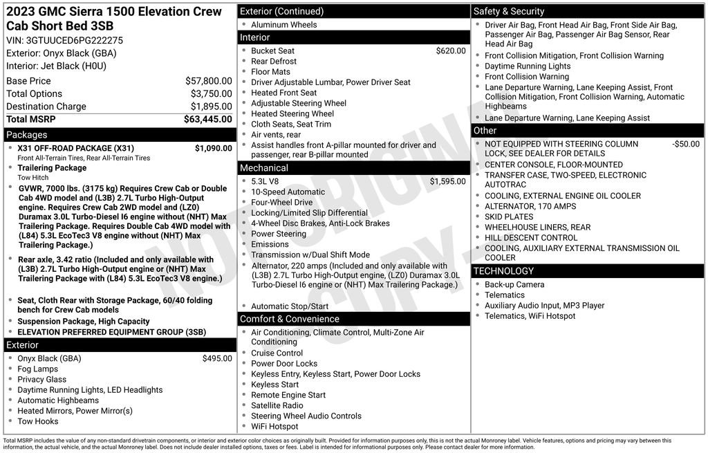 Used 2023 GMC Sierra 1500 Elevation w/ X31 Off-Road Package image 5