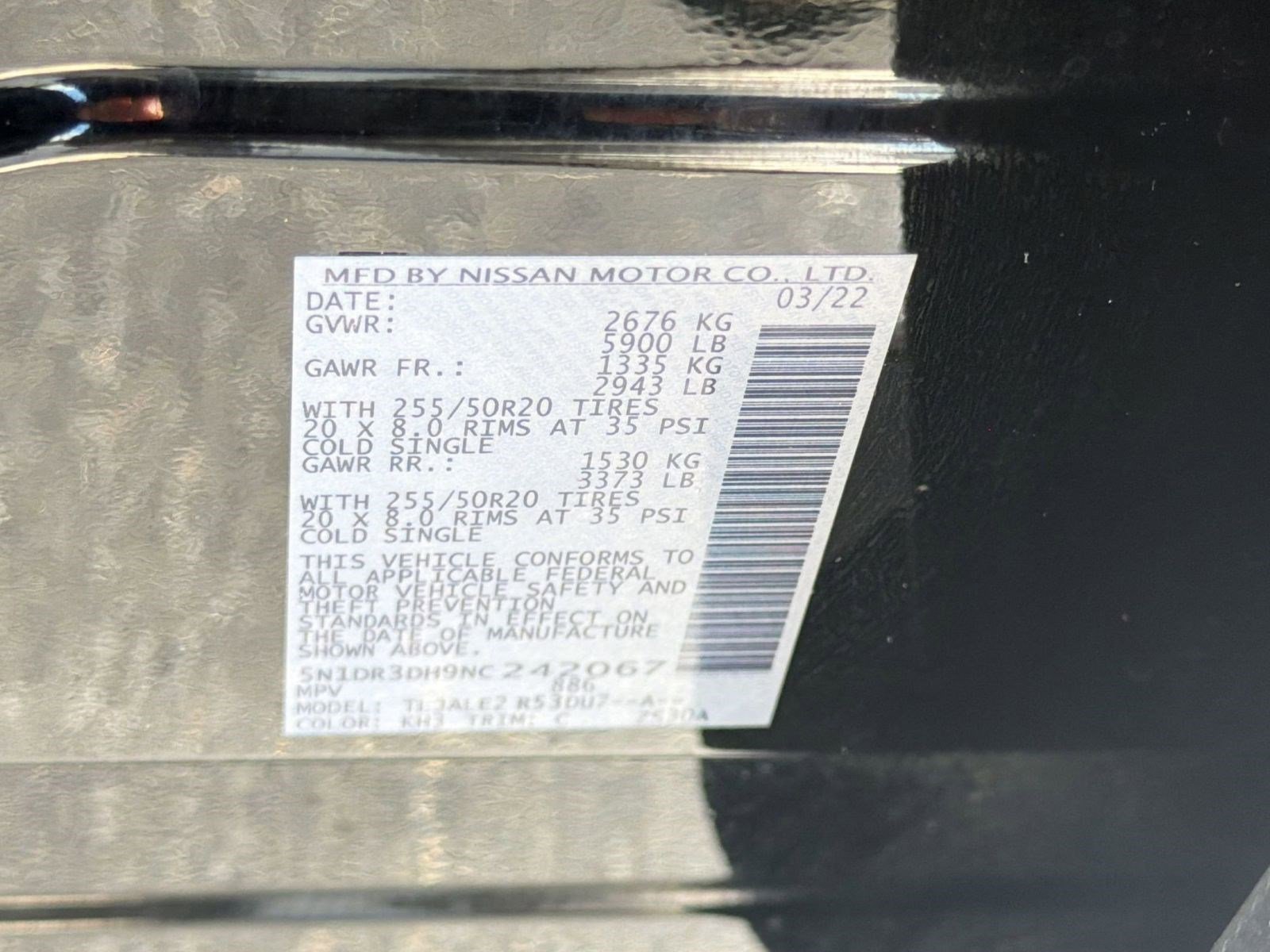 Used 2022 Nissan Pathfinder Platinum w/ Cargo Package FWD image 19