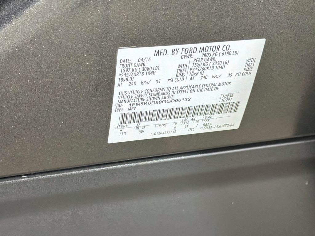 Used 2016 Ford Explorer XLT AWD/4WD image 32