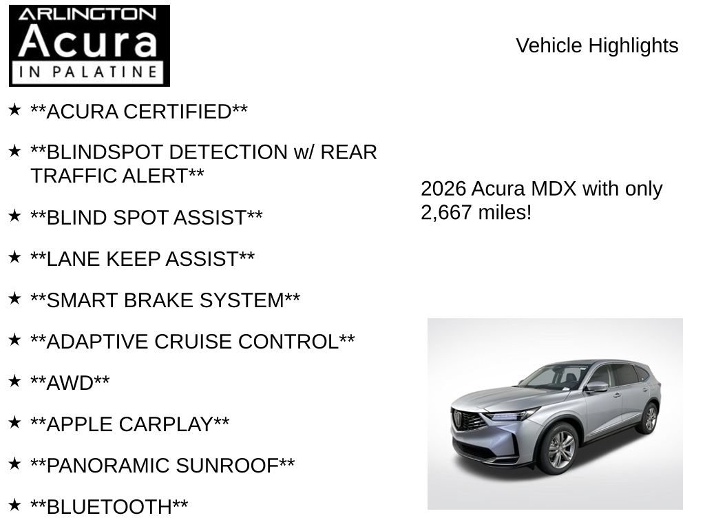 Certified 2026 Acura MDX SH-AWD image 7