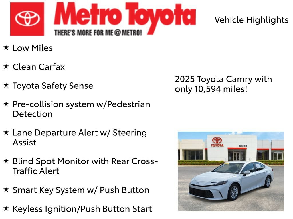 Certified 2025 Toyota Camry LE FWD image 8