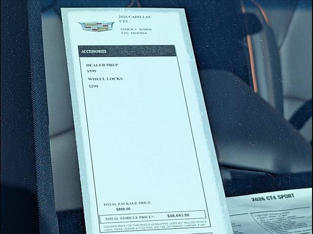 New 2026 Cadillac CT4 Sport RWD image 9