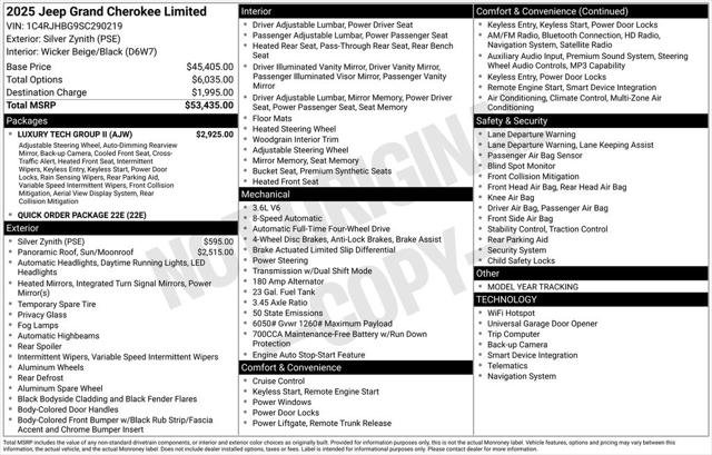 Certified 2025 Jeep Grand Cherokee Limited w/ Luxury Tech Group II AWD/4WD image 24
