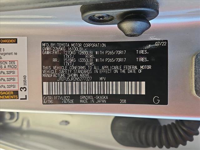 Certified 2022 Toyota 4Runner SR5 Premium w/ Moonroof Package RWD image 26