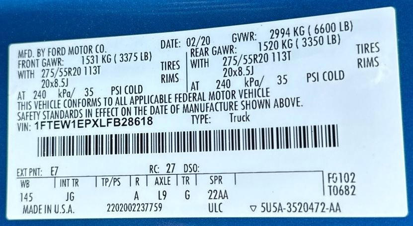 Used 2020 Ford F150 XL w/ Equipment Group 101A Mid AWD/4WD image 10