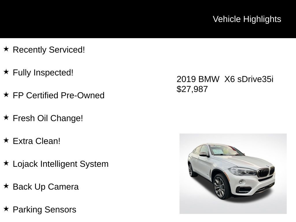 Used 2019 BMW X6 sDrive35i w/ Premium Package image 2