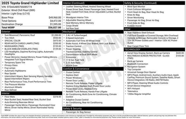 Certified 2025 Toyota Grand Highlander AWD image 34