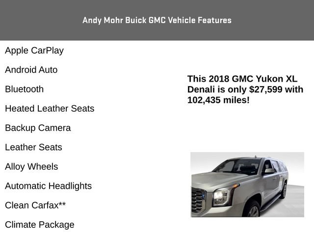 Used 2018 GMC Yukon XL Denali w/ Open Road Package AWD/4WD image 2