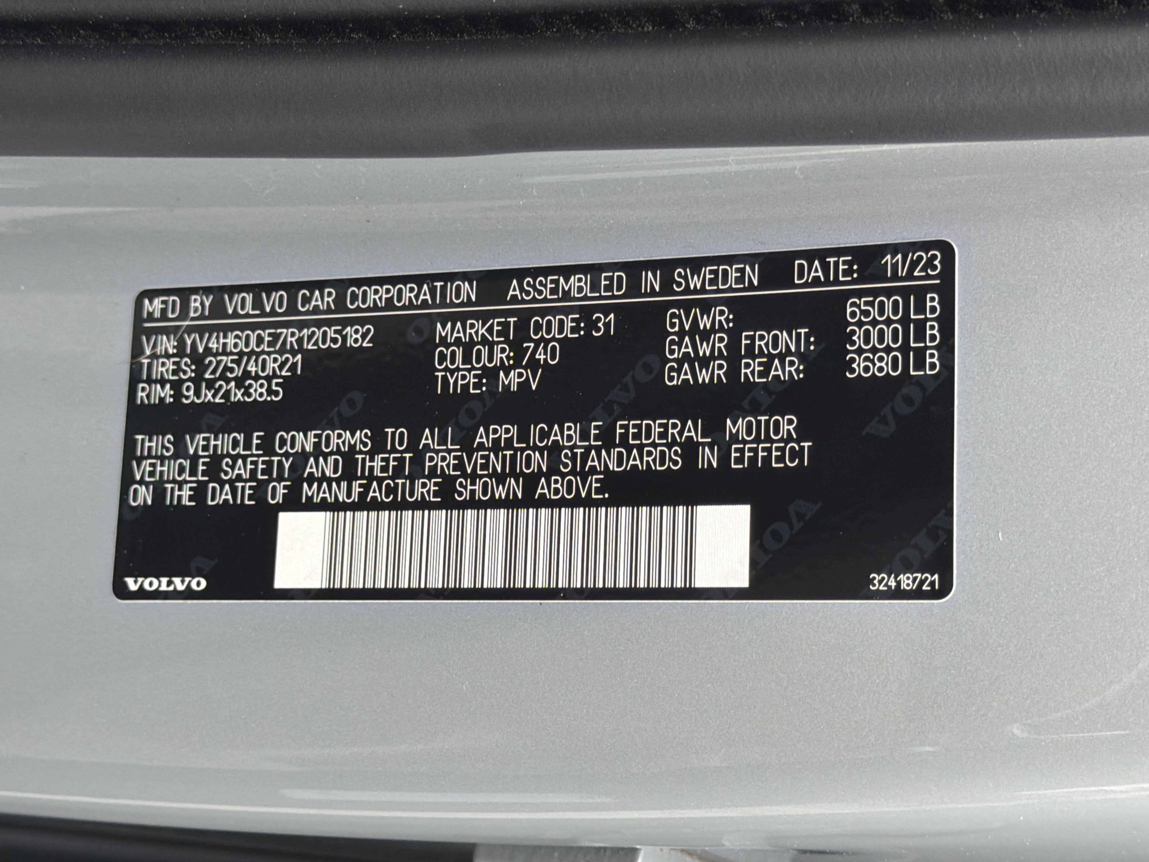 Certified 2024 Volvo XC90 T8 Plus w/ Protection Package Premier image 37