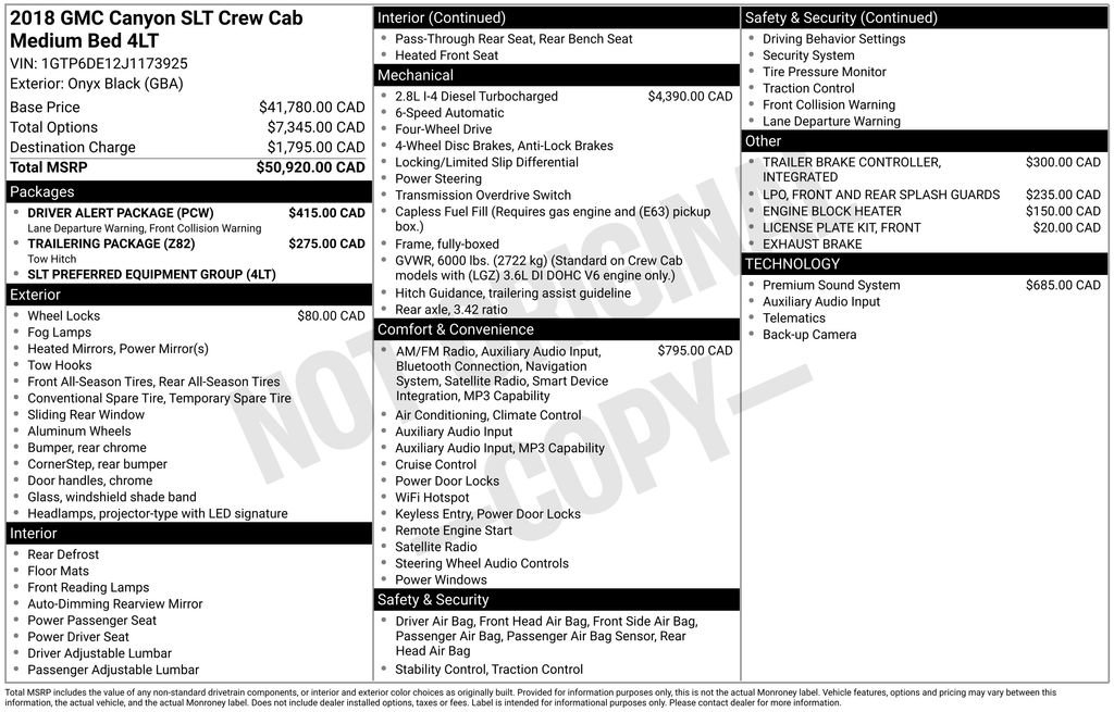 Used 2018 GMC Canyon SLT w/ Driver Alert Package AWD/4WD image 55