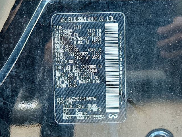 Used 2017 INFINITI QX80 4WD w/ Driver Assistance Package image 37