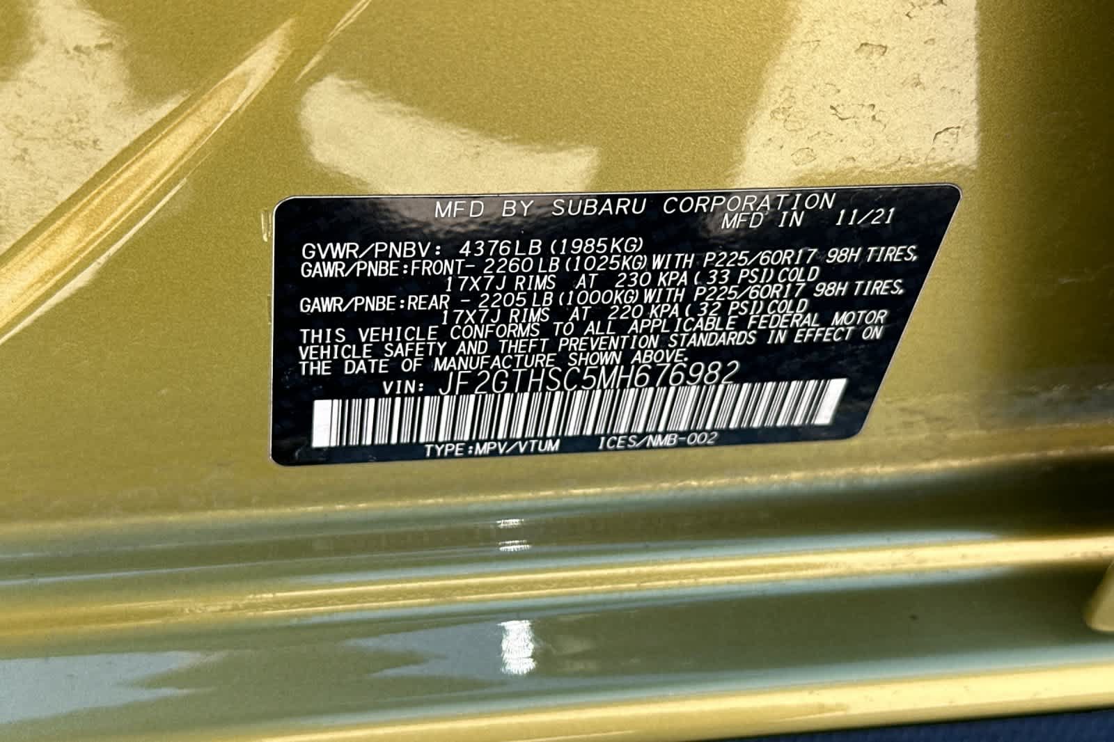 Certified 2021 Subaru Crosstrek 2.5i Sport w/ Moonroof Package AWD/4WD image 28