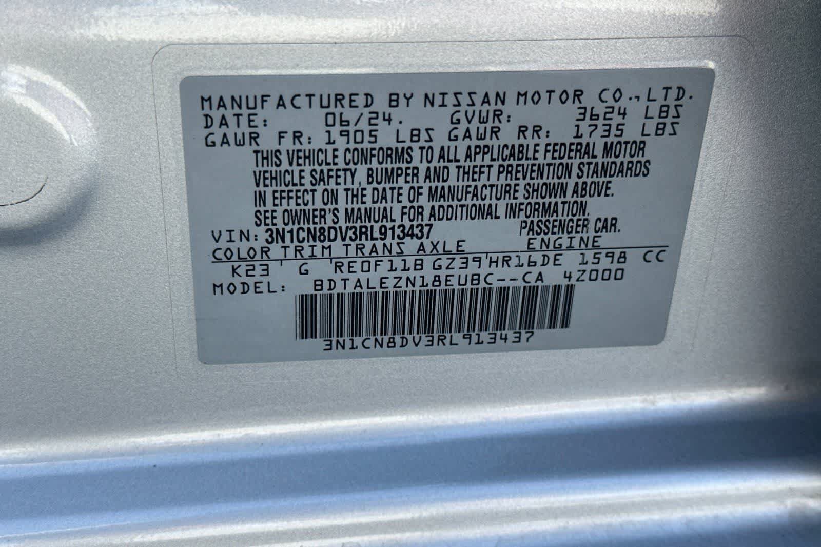 Used 2024 Nissan Versa S w/ S Plus Package FWD image 27